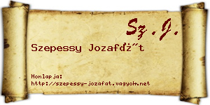 Szepessy Jozafát névjegykártya